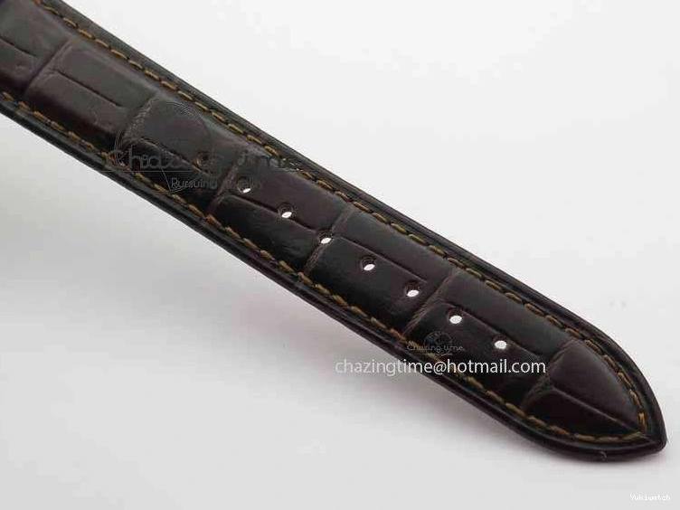 Brown On VF Date Best Cellini Dial A3165 White Strap RG Stick Markers Leather Edition 0104